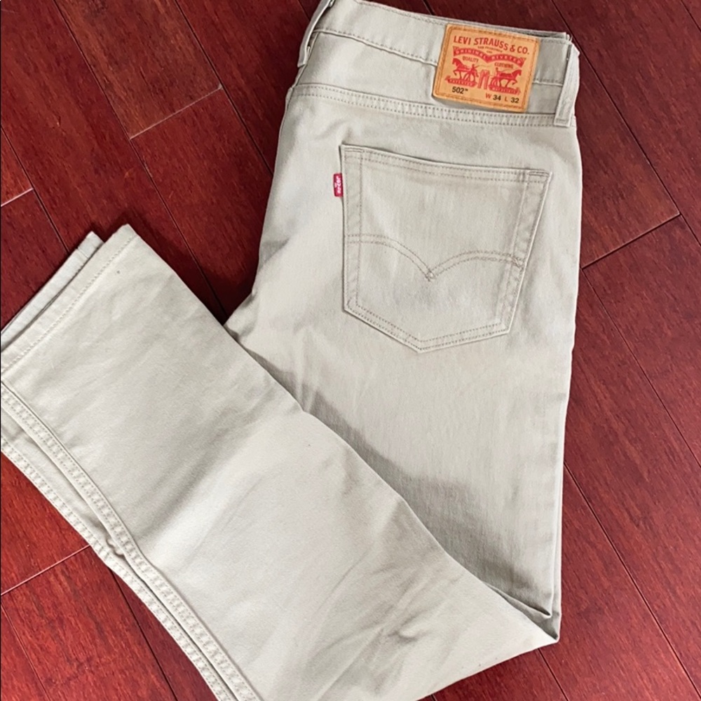 Levi 502 Tan Jeans, 34x32